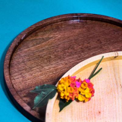 بهترین سینی چوبی سرو مدل دایره